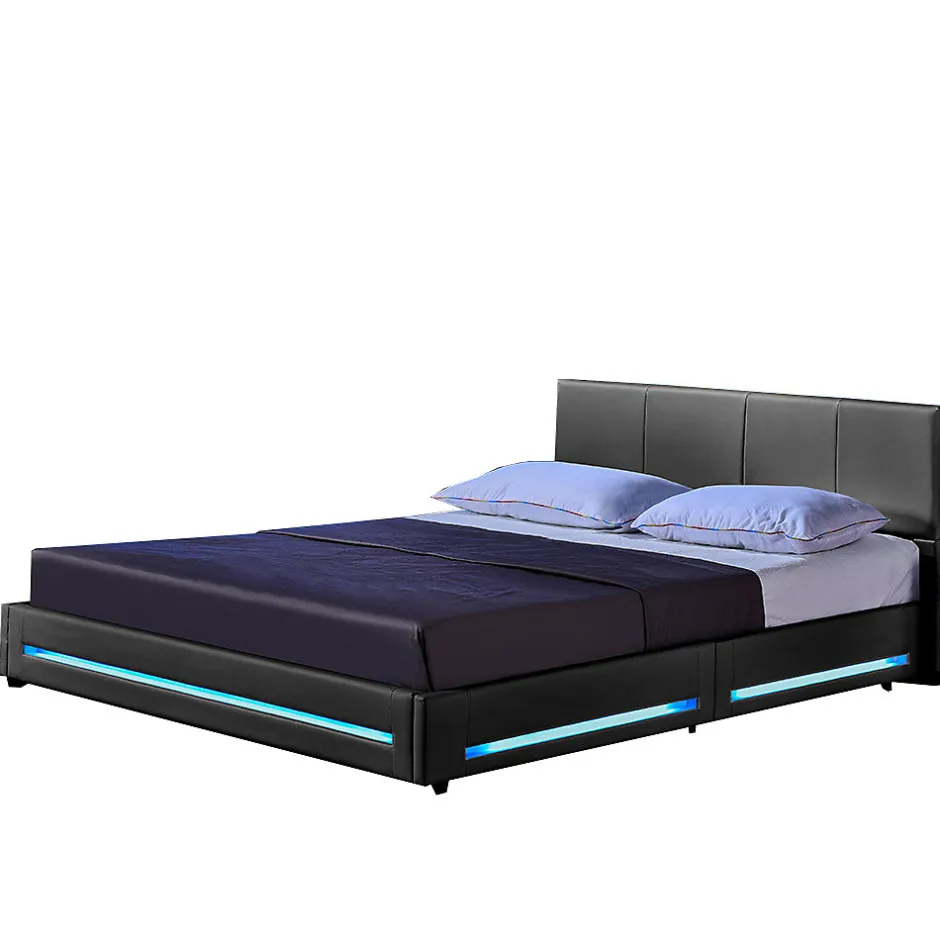 Brand Home Deluxe Lit LED ASTEROID gris foncé 160 x 200 cm Online