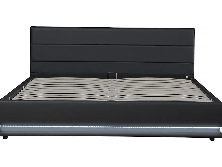 Habitat Et Jardin Lit LED avec coffre "Anastasia" 180 x 200 cm Noir Clearance
