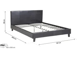 Habitat Et Jardin Lit "Lina" 160 x 200 cm Noir Outlet