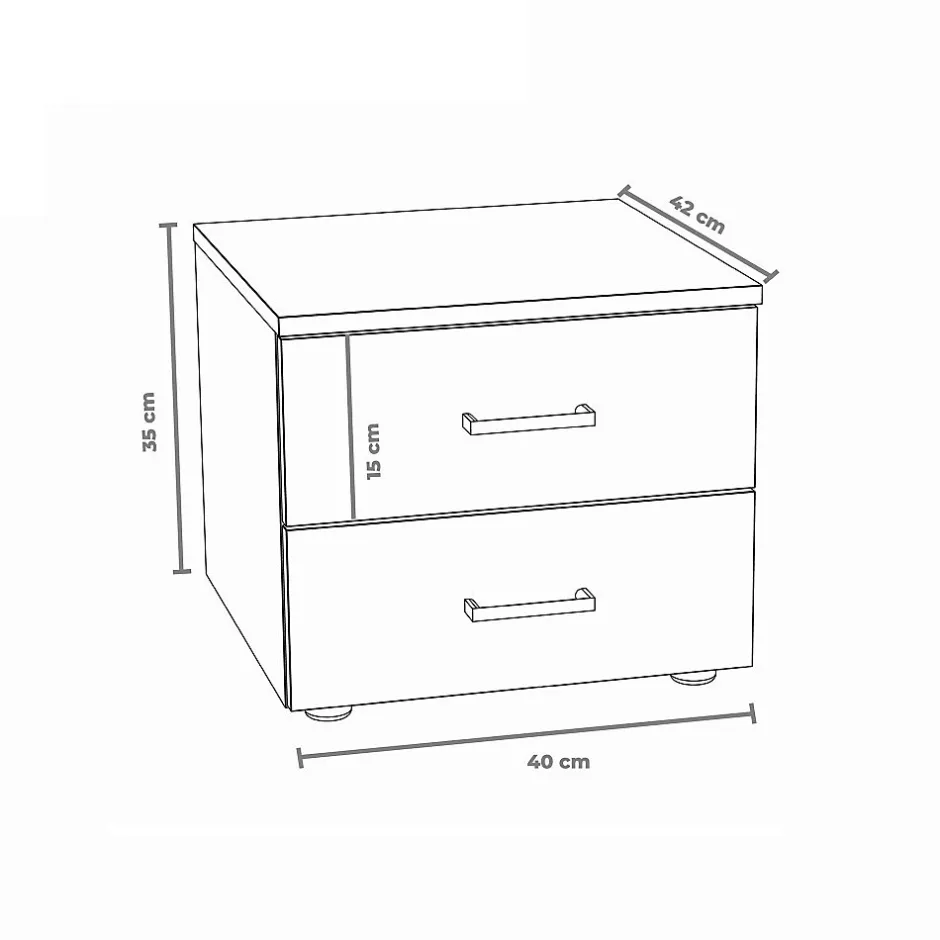 Weber Industries Lit LOFT 160x200 + 2 chevets + sommier + tête de lit / Blanc New