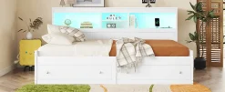 Fortuna lai Lit Maison 90x200cm, Enfant, Forme Cheminée, Bois de Pin, Blanc Online