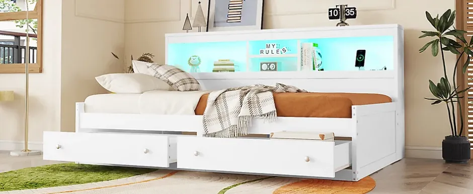 Fortuna lai Lit Maison 90x200cm, Enfant, Forme Cheminée, Bois de Pin, Blanc Online