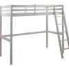 Vente-unique Lit mezzanine - 90 x 190 cm - Pin massif - Blanchi + matelas - GEDEON II New