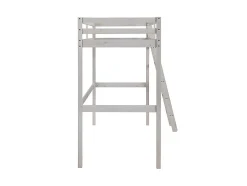 Vente-unique Lit mezzanine - 90 x 190 cm - Pin massif - Blanchi + matelas - GEDEON II New