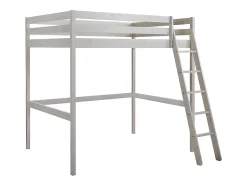 Vente-unique Lit mezzanine - 140 x 190 cm - Pin massif - Blanchi -GEDEON II Best