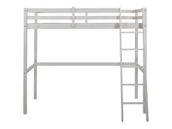 Vente-unique Lit mezzanine - 90 x 190 cm - Pin massif - Blanchi -GEDEON II Online
