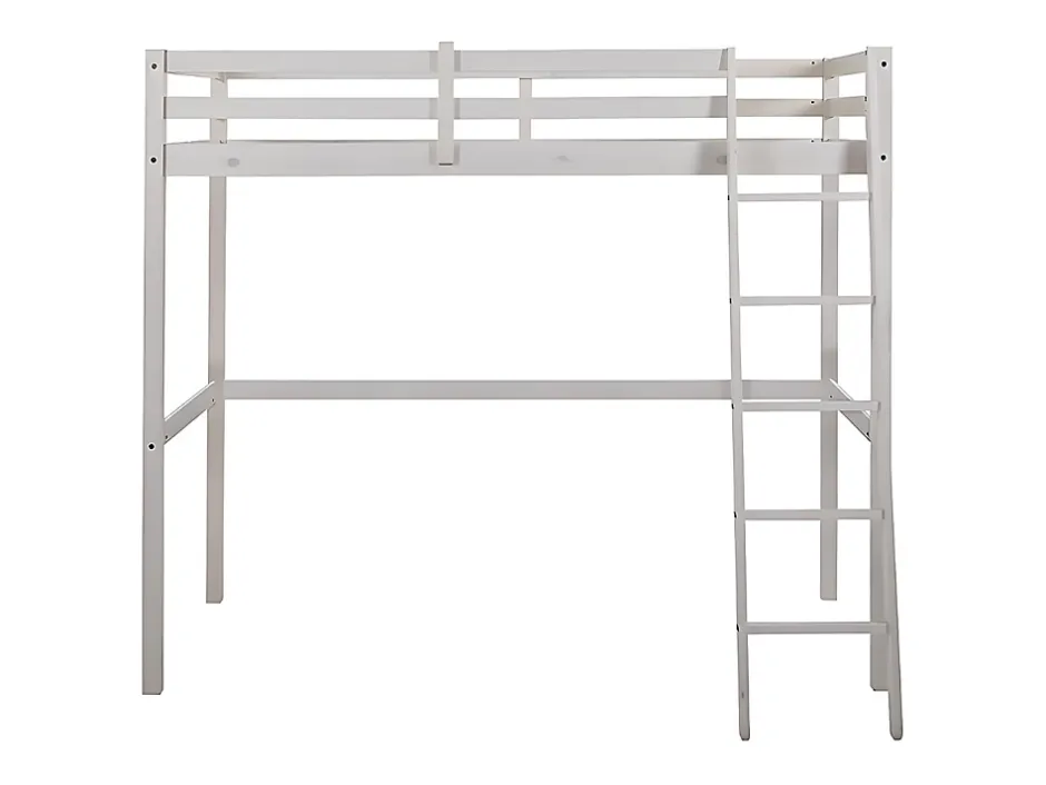 Vente-unique Lit mezzanine - 90 x 190 cm - Pin massif - Blanchi -GEDEON II Online