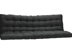 Vente-unique Lit mezzanine 90 x 190 cm - Avec banquette convertible - Métal - Argent + Futon noir - MODULO V