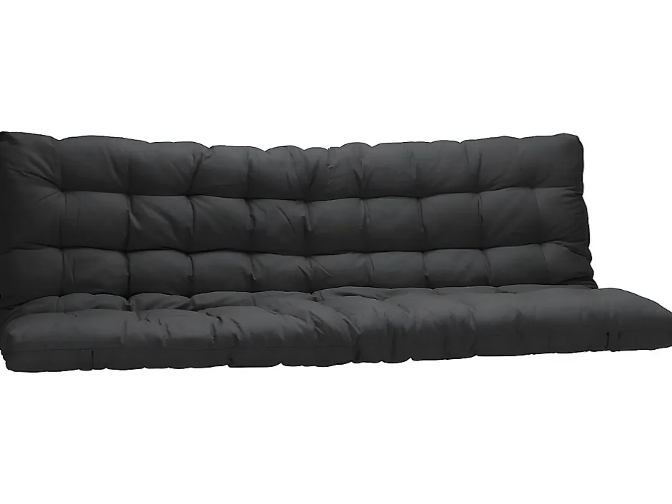 Vente-unique Lit mezzanine 90 x 190 cm - Avec banquette convertible - Métal - Argent + Futon + Matelas - MODULO V Sale