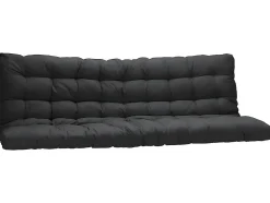 Vente-unique Lit mezzanine 90 x 190 cm - Avec banquette convertible - Métal - Blanc + Futon noir - MODULO V Outlet