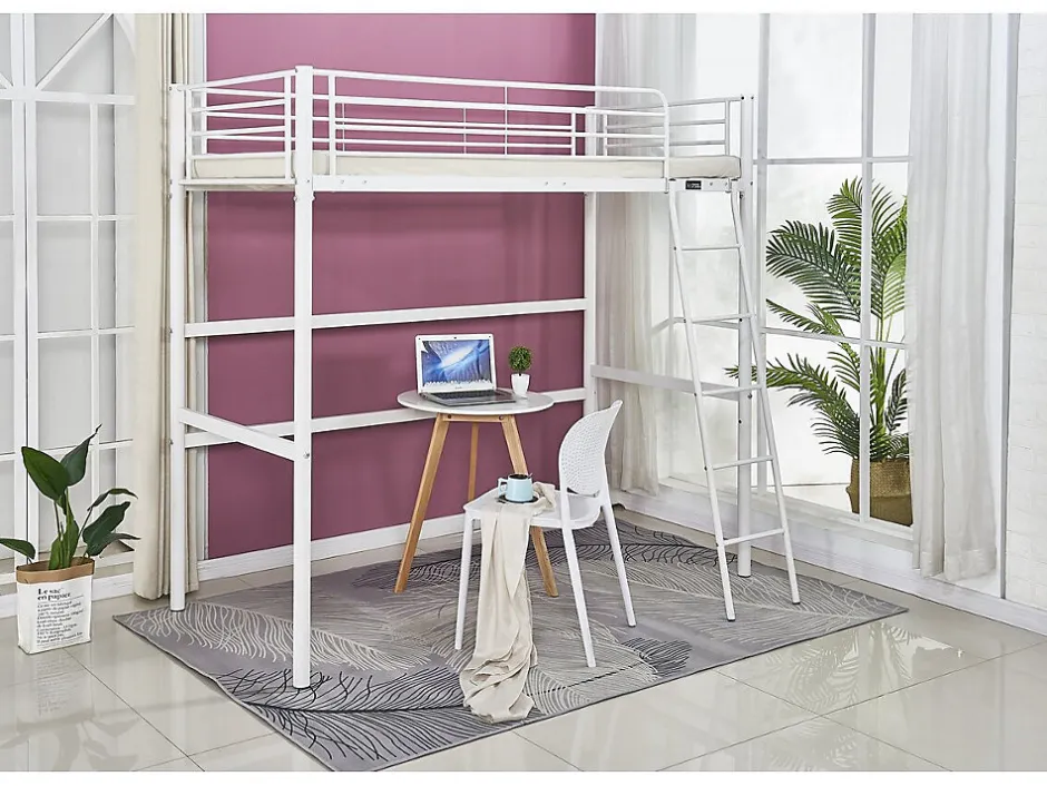 Habitat Et Jardin Lit mezzanine "Alora" 90 x 190 cm Blanc
