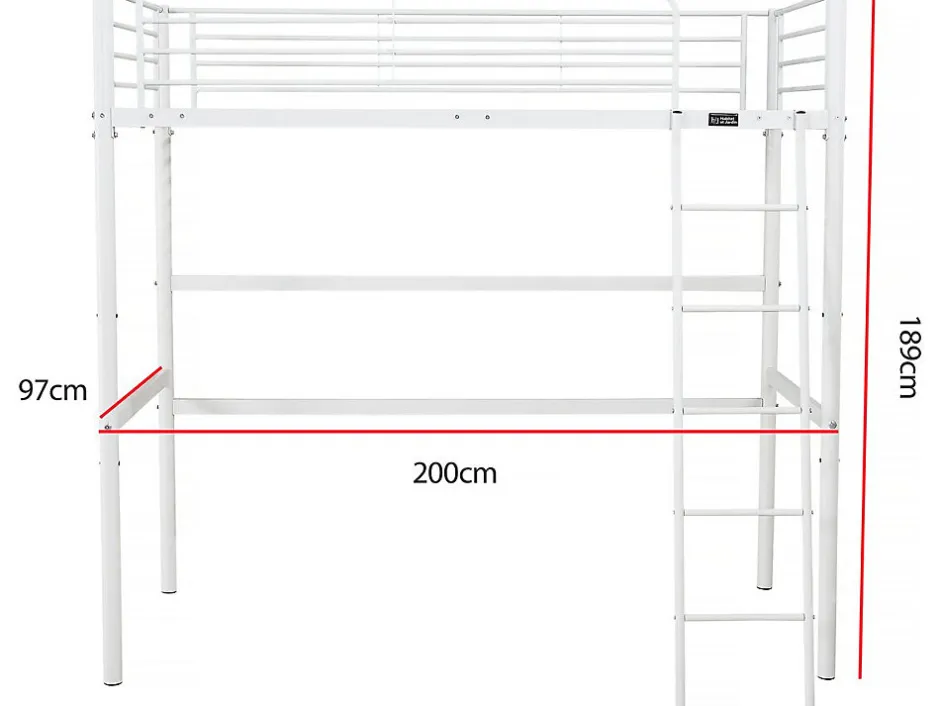 Habitat Et Jardin Lit mezzanine "Alora" 90 x 190 cm Blanc