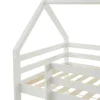 Vente-unique Lit mezzanine cabane 90 x 190 cm - Pin massif - Blanc - TARZIA Hot