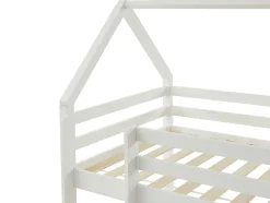 Vente-unique Lit mezzanine cabane 90 x 190 cm - Pin massif - Blanc - TARZIA Hot