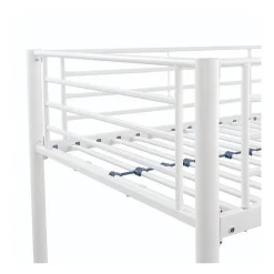 Generic Lit mezzanine ELIOT 90 x 190 cm - Métal - Sommier inclus - Blanc