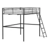 Generic Lit mezzanine en metal - Noir - Sommier inclus - 140 x 200 cm - ELIOT