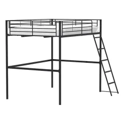 Generic Lit mezzanine en metal - Noir - Sommier inclus - 140 x 200 cm - ELIOT