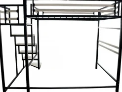 Enfant Habitat Et Jardin Lit mezzanine en métal avec escalier