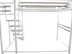 Enfant Habitat Et Jardin Lit mezzanine en métal avec escalier