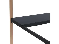 Vente-unique Lit mezzanine MALICIA - 90 x 190 cm - bureau intégré - Noir et chêne Online
