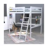 Weber Industries Lit mezzanine STUDIO 140x190 + 1 sommier + bureau + étagère / Blanc Hot