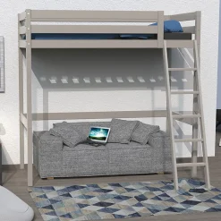 Weber Industries Lit mezzanine STUDIO 90x190 + 1 sommier / Gris Taupe