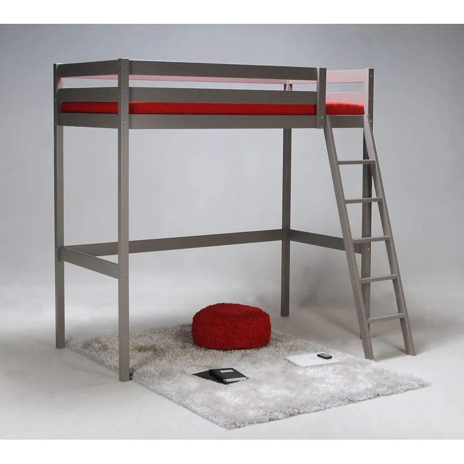Weber Industries Lit mezzanine STUDIO 90x190 + 1 sommier / Gris Taupe