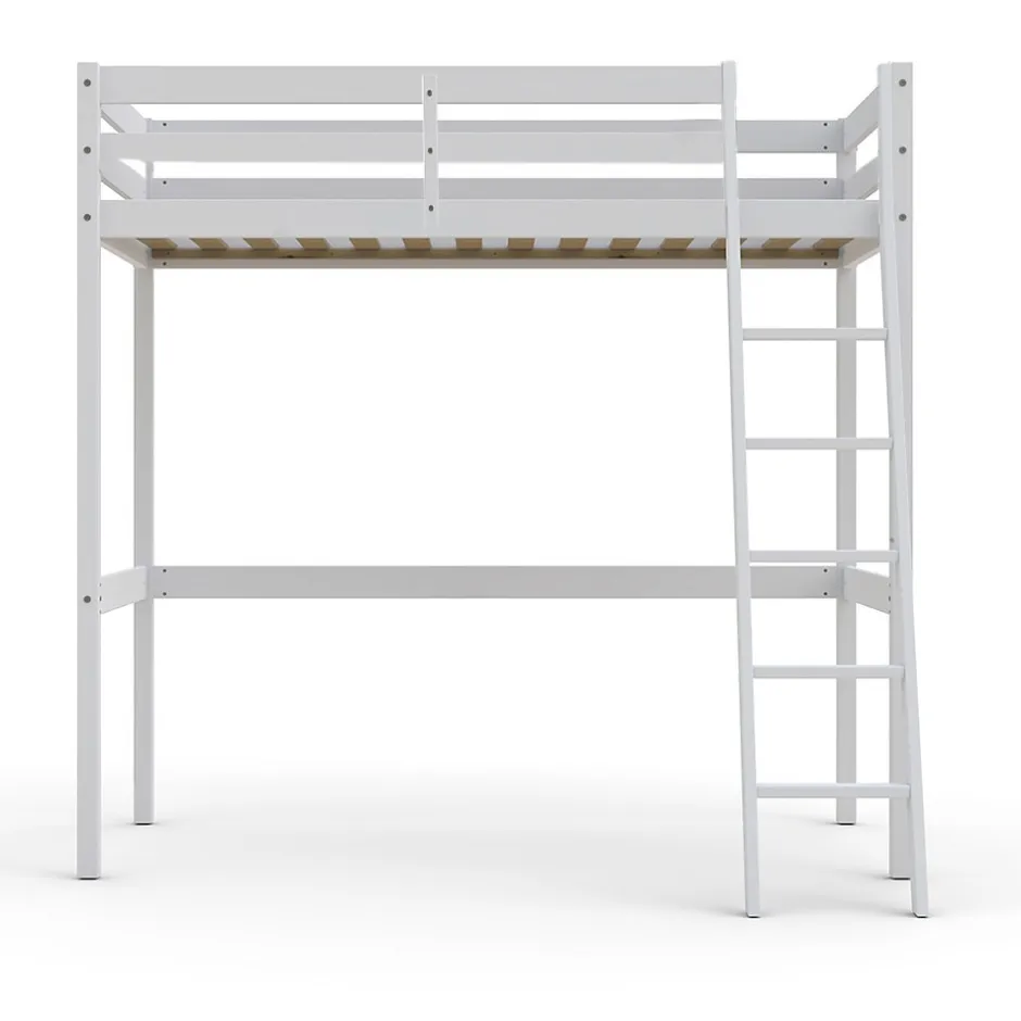 Weber Industries Lit mezzanine STUDIO 90x200 + 1 sommier / Blanc Clearance