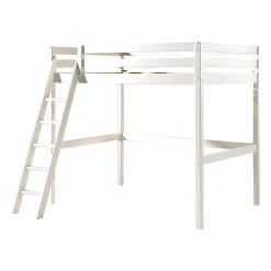Enfant Petits-Meubles Lit Mezzanine 140x200 Sommier Inclus Vipack Pino - Blanc