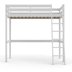 Bb Loisir Lit Mezzanine 90x190cm blanc SALA avec incl. Sommier et échelle