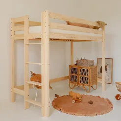 Petits-Meubles Lit mi-hauteur 90x190 sommier inclus Anaëlle Bois Best