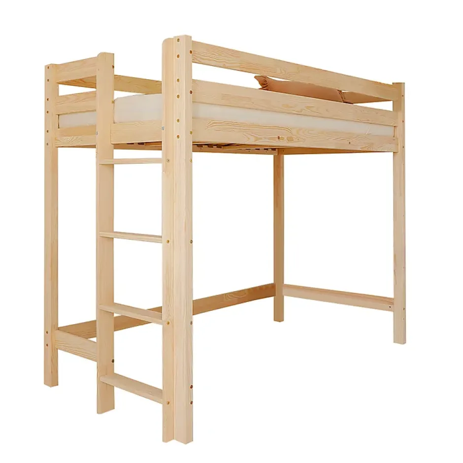 Petits-Meubles Lit mi-hauteur 90x190 sommier inclus Anaëlle Bois Best