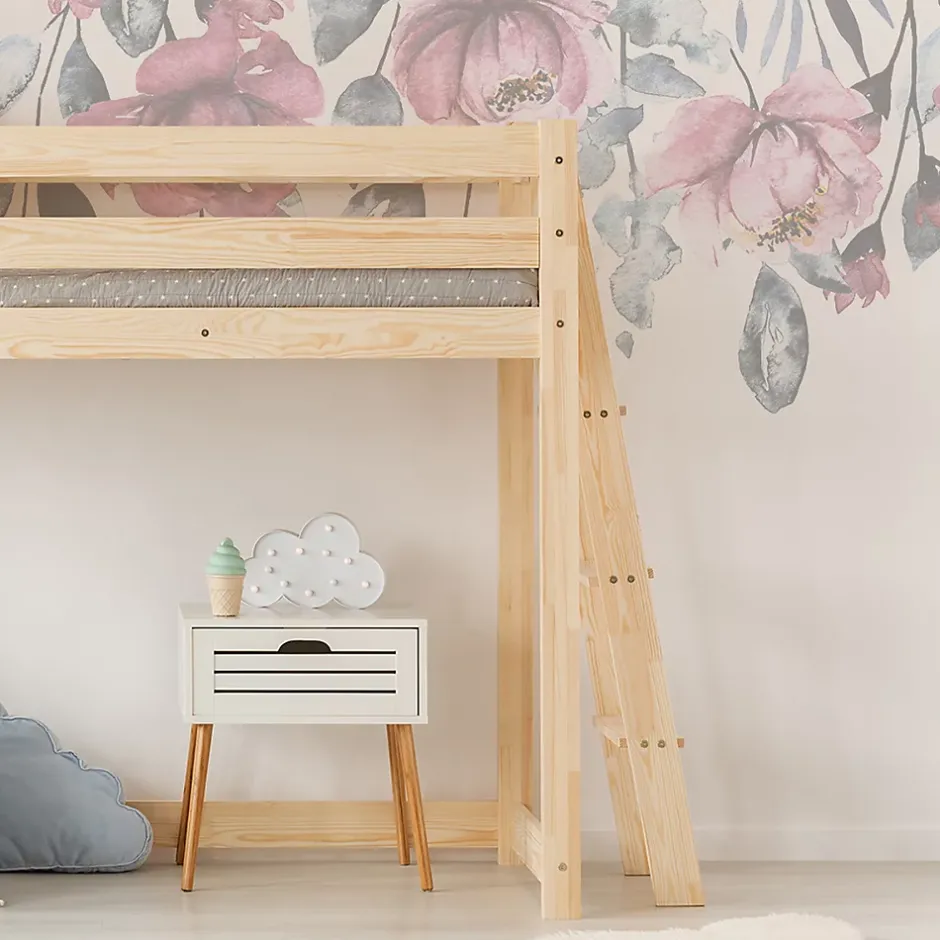 Petits-Meubles Lit mi-hauteur 90x190 sommier inclus Mark Bois Outlet