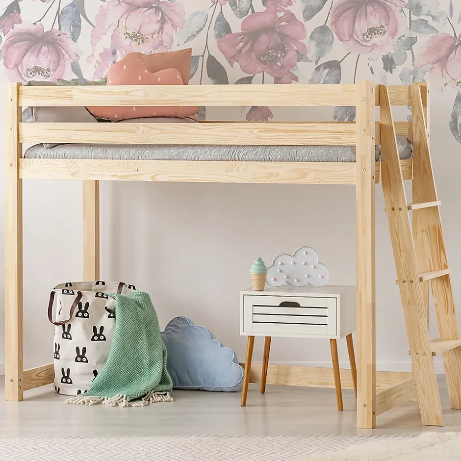 Petits-Meubles Lit mi-hauteur 90x190 sommier inclus Mark Bois Outlet