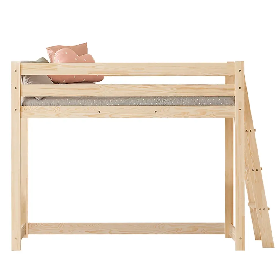 Petits-Meubles Lit mi-hauteur 90x190 sommier inclus Mark Bois Outlet