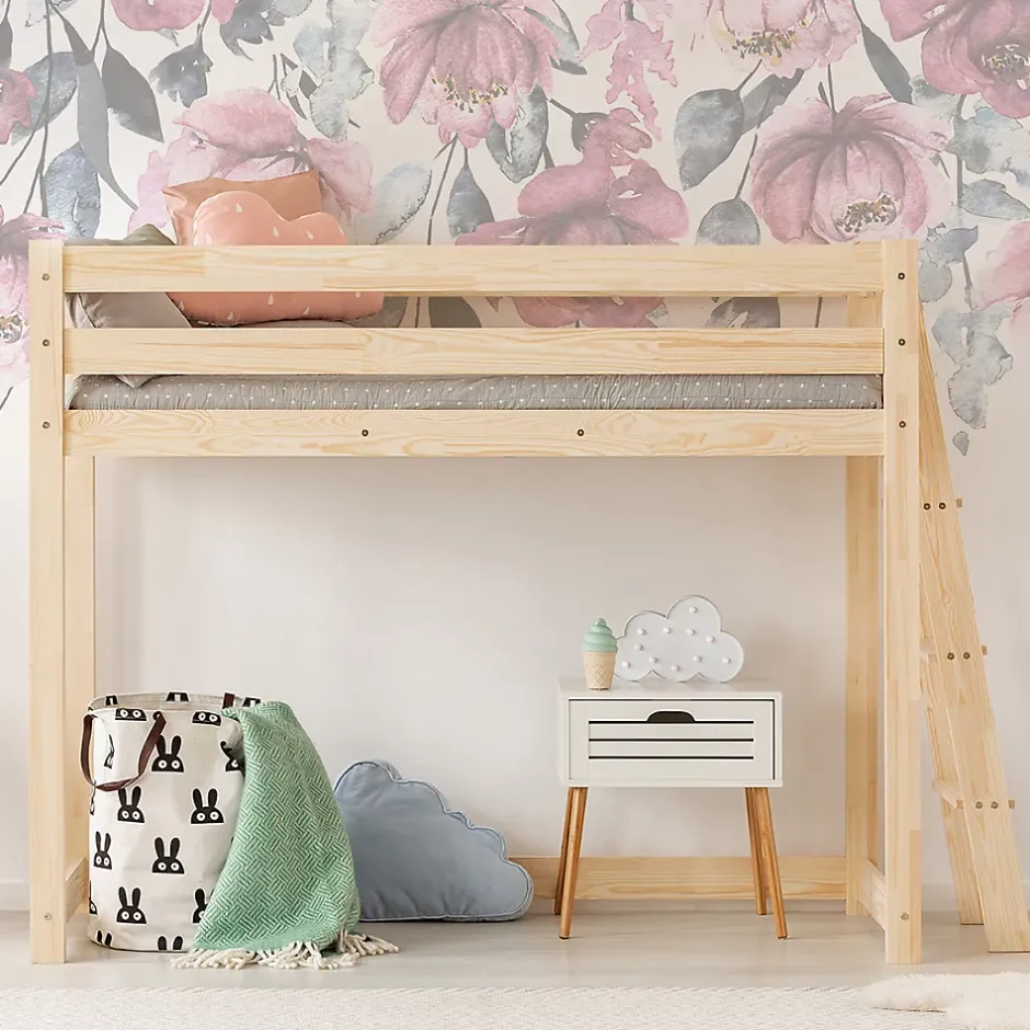 Petits-Meubles Lit mi-hauteur 90x190 sommier inclus Mark Bois Outlet