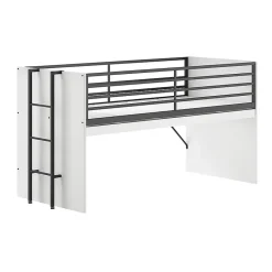 Petits-Meubles Lit mi-hauteur 90x200 sommier inclus Vipack Sam Blanc Outlet