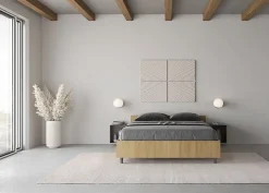 Ityhome Lit Nuamo en chêne avec sommier 140x190 Best