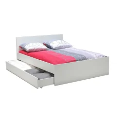 Weber Industries Lit OSLO 160x200 + 2 tiroirs / Blanc Outlet