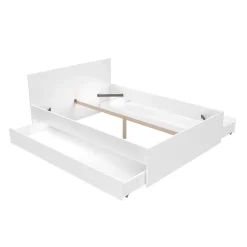 Weber Industries Lit OSLO 160x200 + 2 tiroirs / Blanc Outlet