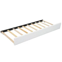 Gutent Lit plat rembourré 90 x 200 cm, avec lit gigogne, moelleux, blanc Clearance
