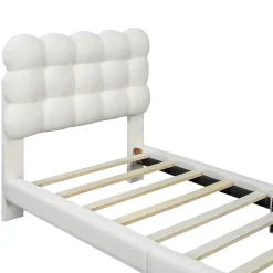 Blackcolors Lit Plat 90x200cm Tête Réglable 3 Positions Rose Blanc Outlet