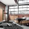 Wimex Lit PORTLAND style industriel 180 x 200 cm chêne poutre / métal Sale