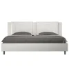Ityhome Lit rembourré en simili cuir blanc Annalisa sans sommier 200x210