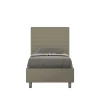 Ityhome Lit rembourré sans sommier 80x200 Sunny cappuccino simili cuir