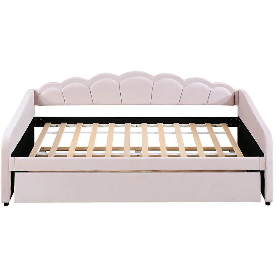 Blackcolors Lit Repos 90X200Cm Led Velours Rose