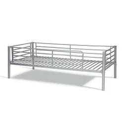 Enfant Meublorama Lit SAMMY Lit superposé en métal 90x200 cm gris avec sommiers inclus