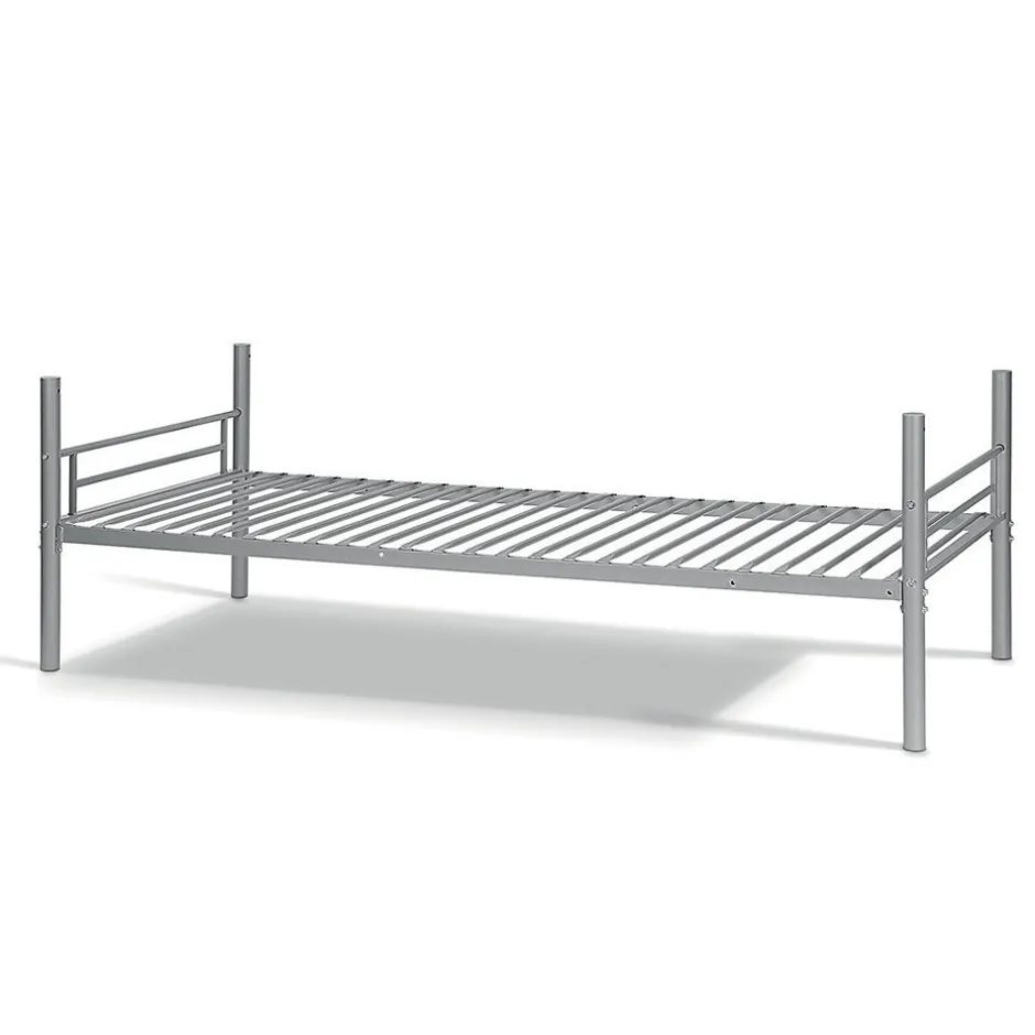 Enfant Meublorama Lit SAMMY Lit superposé en métal 90x200 cm gris avec sommiers inclus