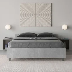 Ityhome Lit sans sommier 140x190 béton Nuamo Best