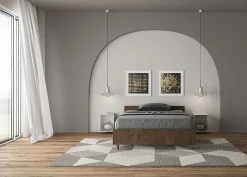 Ityhome Lit sans sommier 120x190 noyer Nuamo Outlet